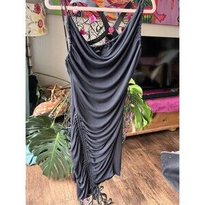 Forever 21 Black Asymmetrical Dress Size L BNWT